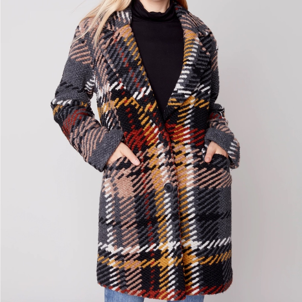 Brand New CHARLIE B Women’s Plaid Coat